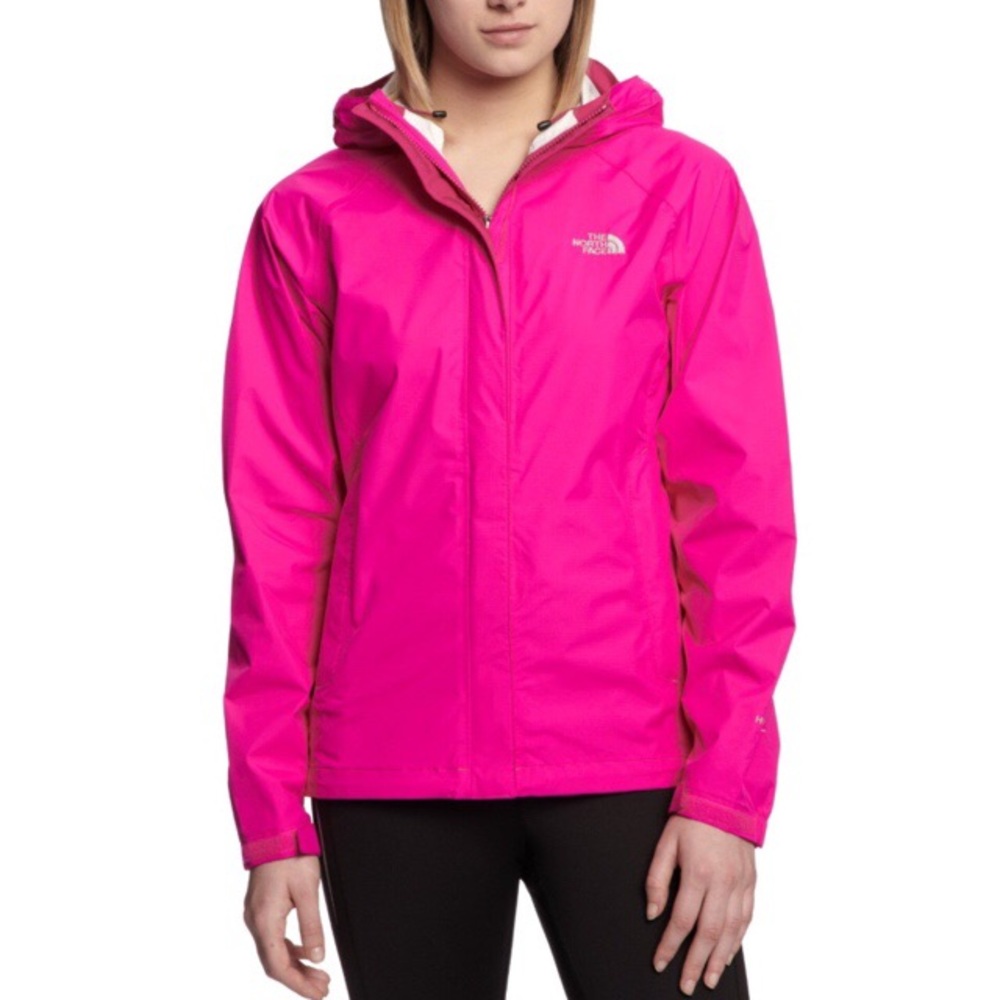Pink Light North Face Rain Jacket